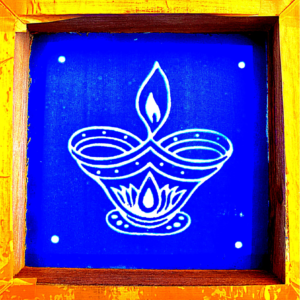 C9 – Traditional Diya Rangoli Stencil | Utkarsha Rangoli
