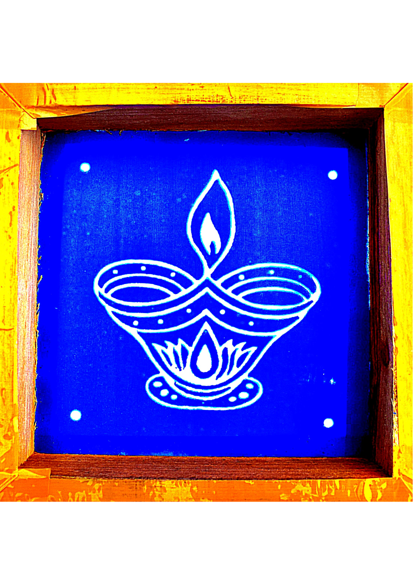 C9 – Traditional Diya Rangoli Stencil | Utkarsha Rangoli