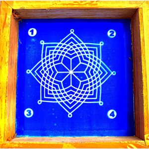 C10 – Geometric Flower Rangoli Stencil | Utkarsha Rangoli