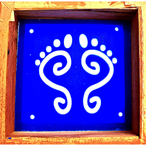 C12 – Decorative Footprints Rangoli Stencil | Utkarsha Rangoli