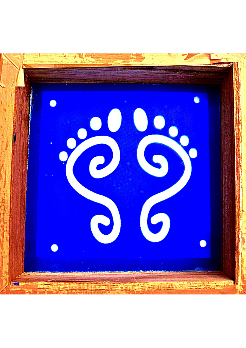 C12 – Decorative Footprints Rangoli Stencil | Utkarsha Rangoli