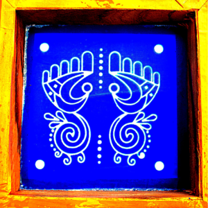 C16 – Twin Peacock Motif Rangoli Stencil | Utkarsha Rangoli