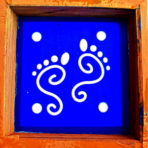C22 – Pair of Footprints Rangoli Stencil | Utkarsha Rangoli