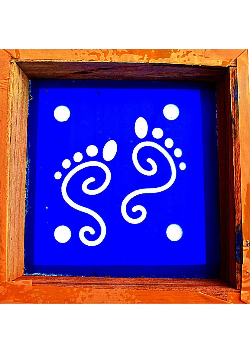 C22 – Pair of Footprints Rangoli Stencil | Utkarsha Rangoli