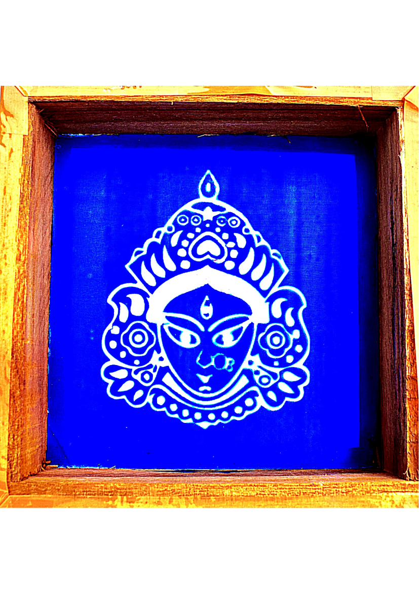C25 – Devi Face Floral Rangoli Stencil | Utkarsha Rangoli