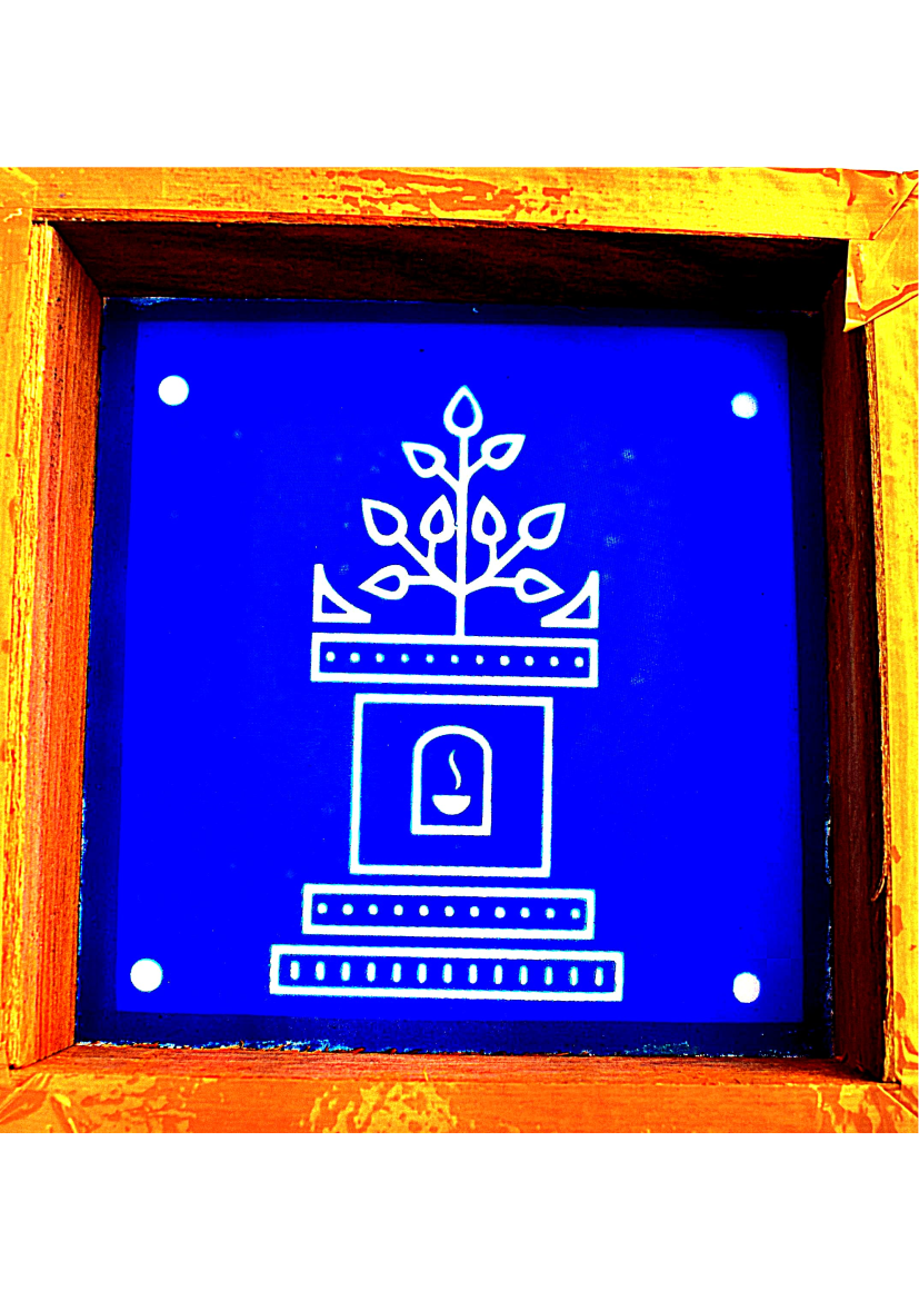 C36 – Decorative Diya Stand Rangoli Stencil | Utkarsha Rangoli