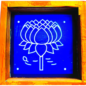 C37 – Lotus with Stem Rangoli Stencil | Utkarsha Rangoli
